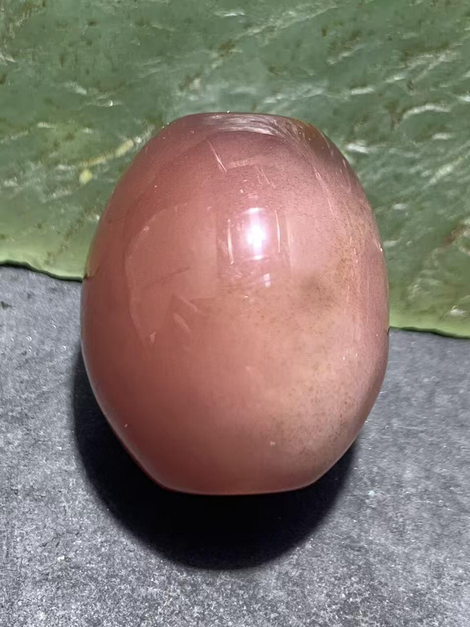 紫罗兰冻料战国红玛瑙勒子一颗！