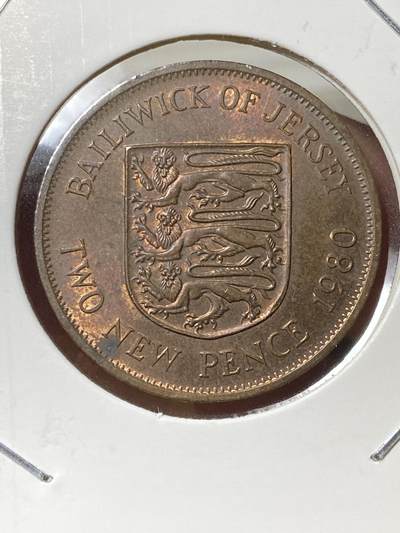 2025年第一百三十三场(总第一百五十九场）外国好品纸夹散币场(免佣金) - 英属泽西岛🇯🇪1980年2新便士(伊丽莎白二世中年花冠第一套，关门年)