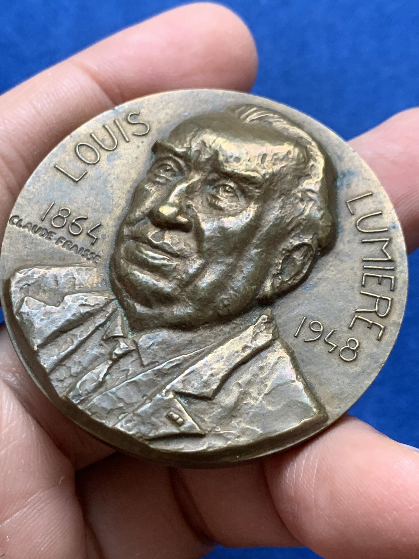 《竞宝斋》第444场 周日，周一，2场连拍 （全场包邮） 法国海事航运铜章 高浮雕 直径49.1mm 重量70.4g