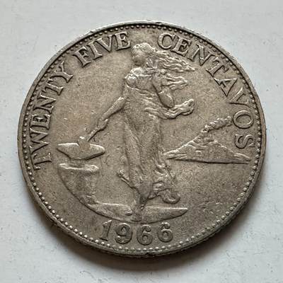 🌹外币初藏🌹🐯2025年第135场  每周二四六晚8️⃣点 接代拍 - 菲律宾1966年25分