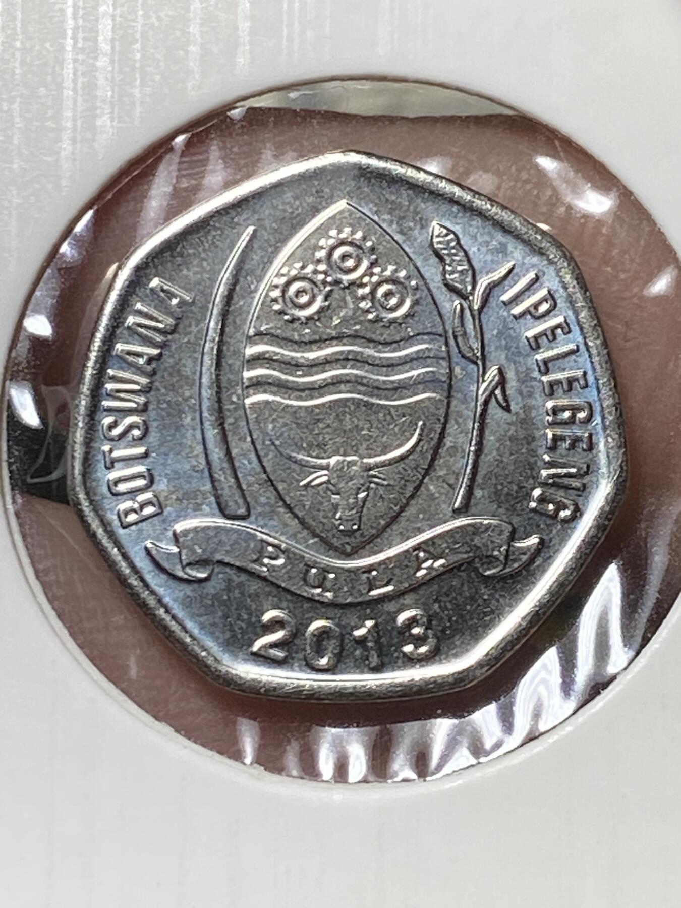 2025年第一百三十三场(总第一百五十九场）外国好品纸夹散币场(免佣金) 博茨瓦纳🇧🇼2013单年份5西比(第三套流通硬币)