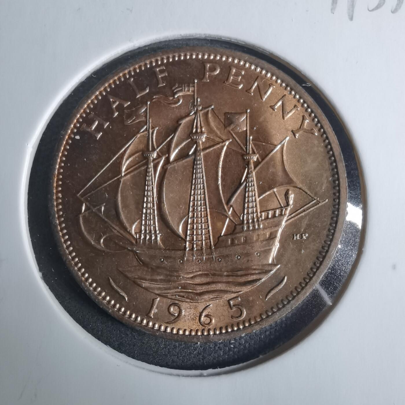 沼泽如烟--第919场 英国1965年半便士