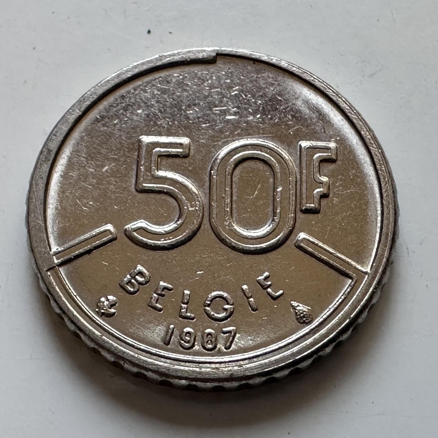 🌹外币初藏🌹🐯2025年第135场  每周二四六晚8️⃣点 接代拍 比利时1987年50法郎