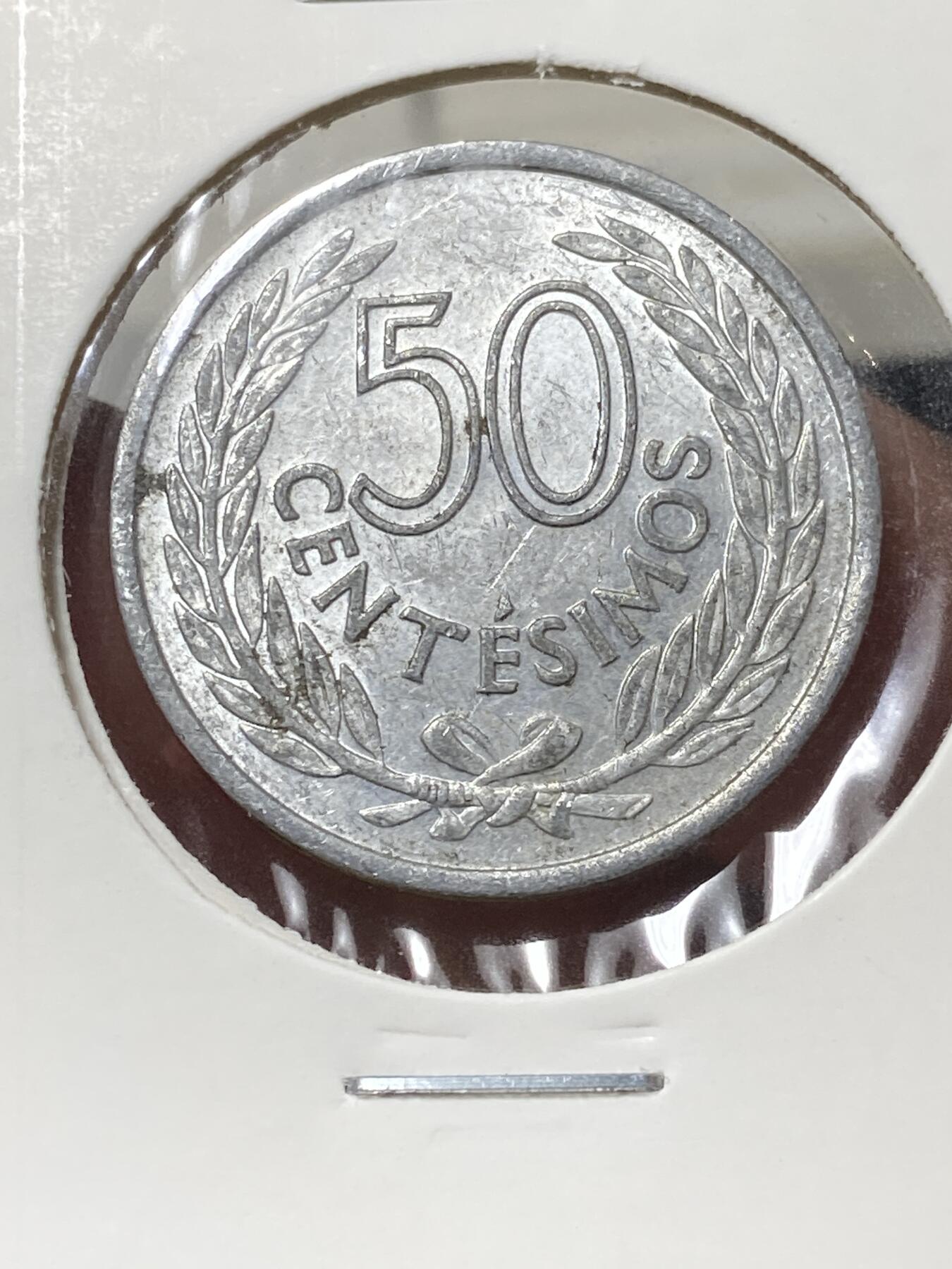 2025年第一百三十三场(总第一百五十九场）外国好品纸夹散币场(免佣金) 较少–乌拉圭🇺🇾1965单年份50分