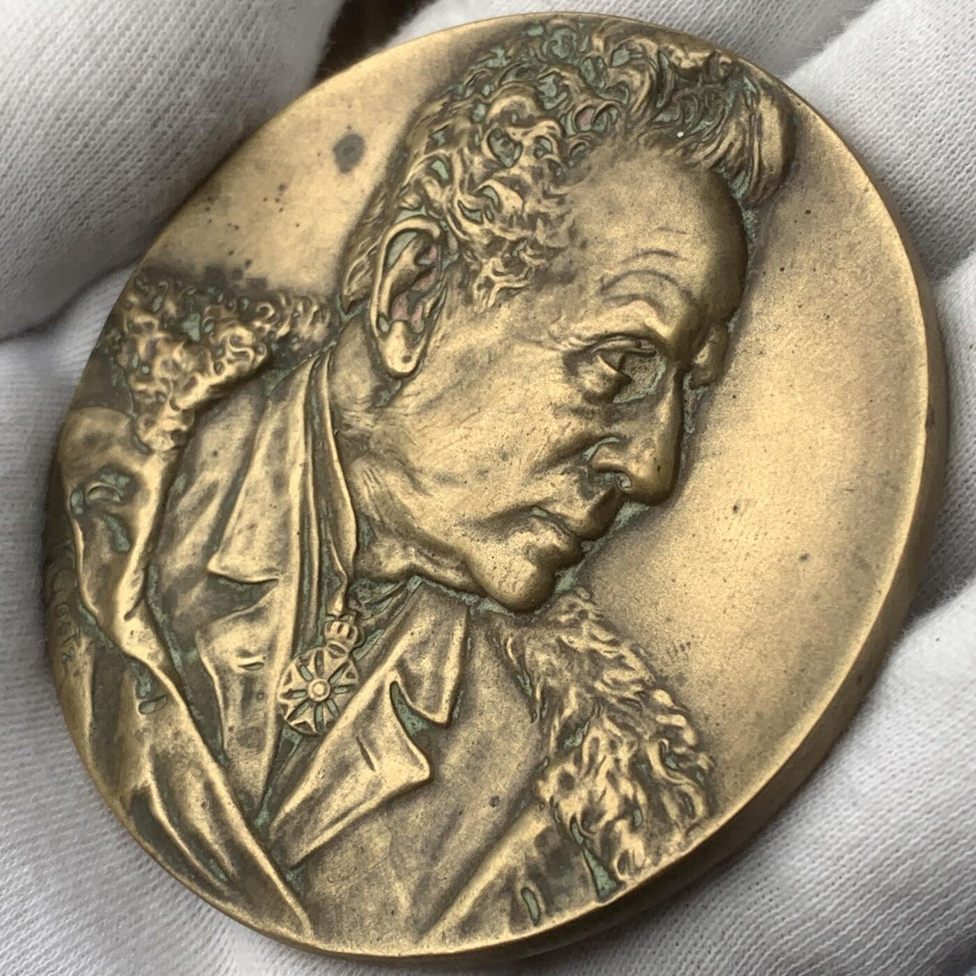 掌中浮雕-藏着的欧洲第044场 1905年德国恩斯特·冯·波萨尔特大铜章，68mm，卡尔哥茨作品