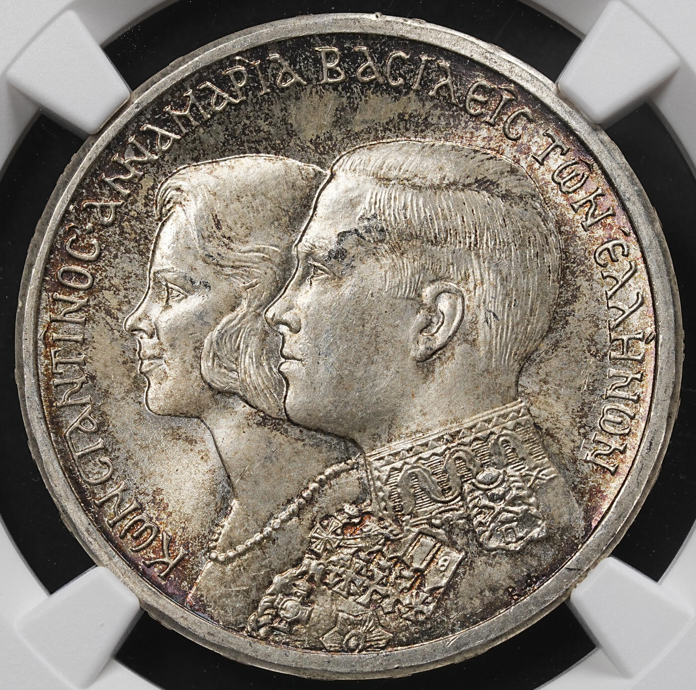 修遠堂世界钱币第九十六期 NGC MS65 1964年希腊国王大婚纪念30德拉克马银币