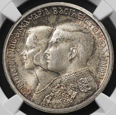 修遠堂世界钱币第九十六期 - NGC MS65 1964年希腊国王大婚纪念30德拉克马银币