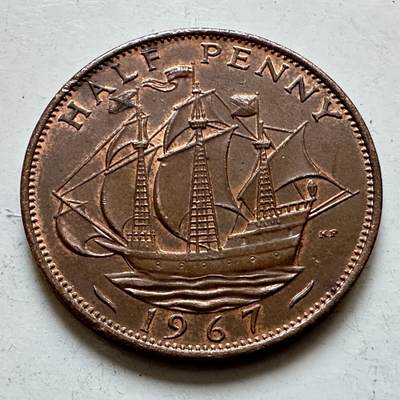 🌹外币初藏🌹🐯2025年第135场  每周二四六晚8️⃣点 接代拍 - 英国1967年半便士