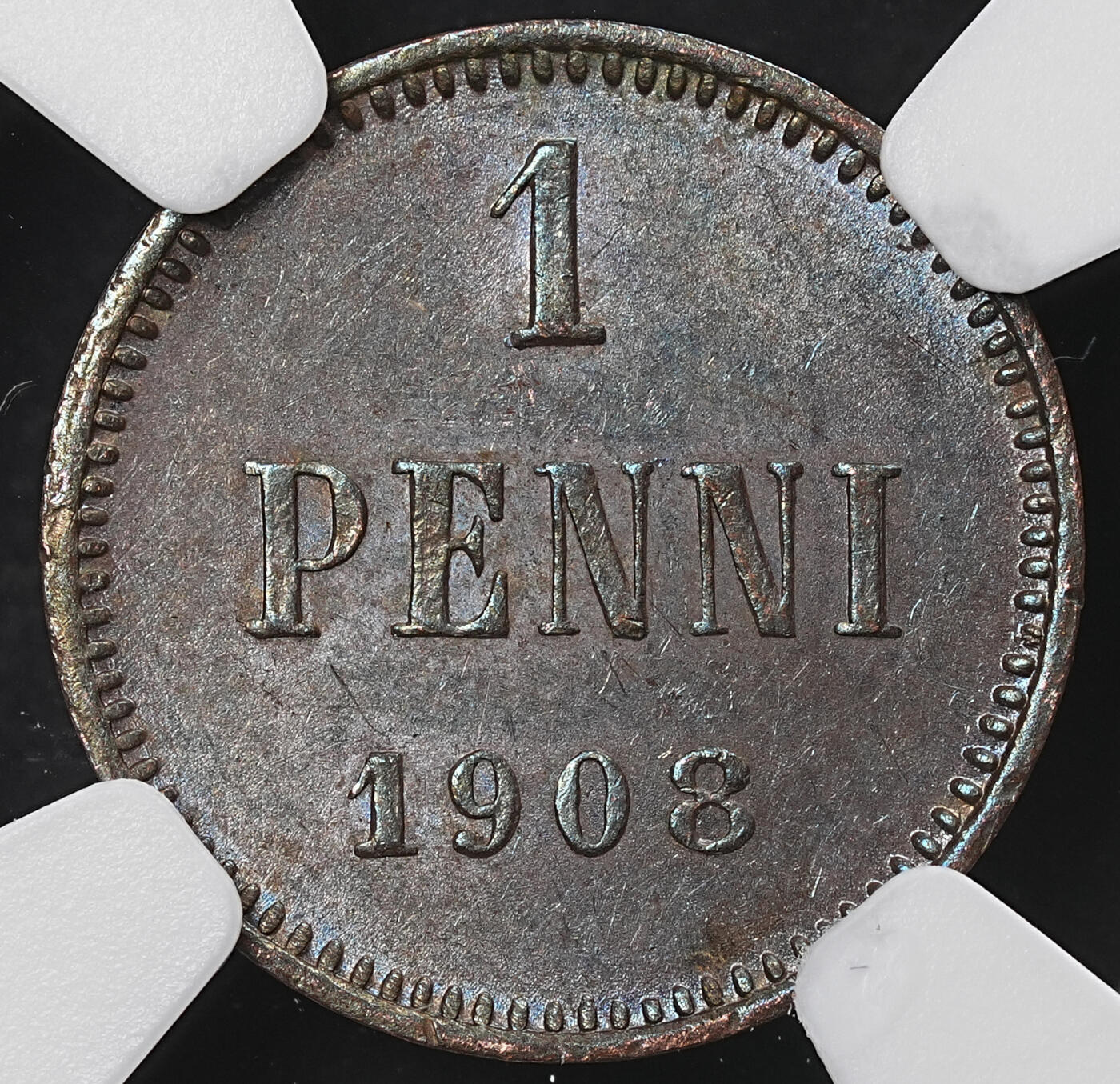 修遠堂世界钱币第九十六期 NGC评级 芬兰1盆尼铜币3枚