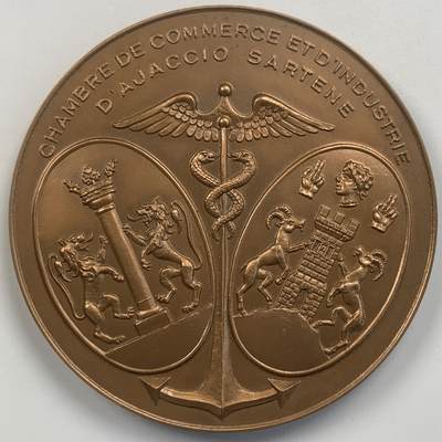 掌中浮雕-藏着的欧洲第044场 - 1961年法国戴高乐机场纪念铜章，63mm，127g