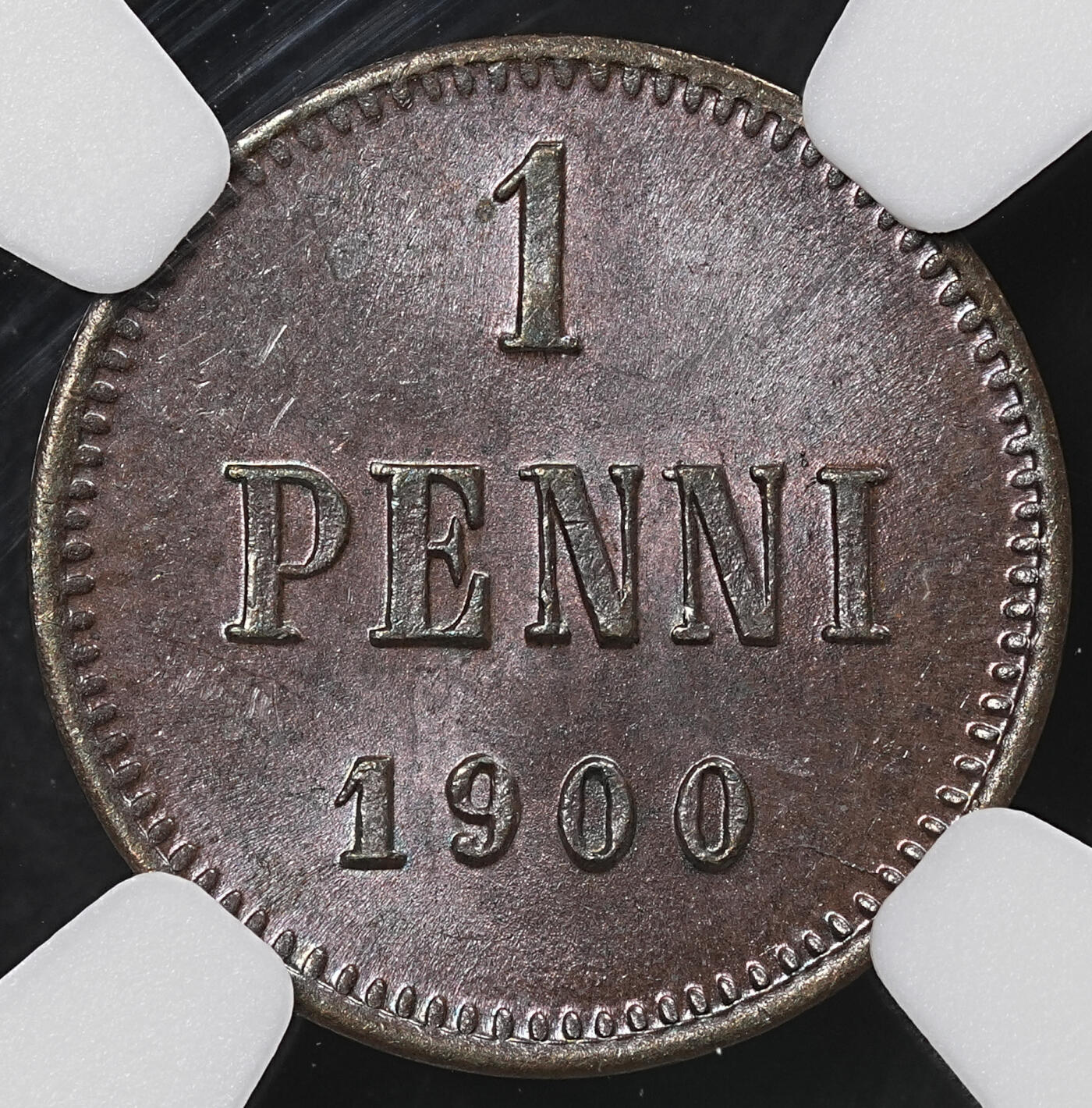 修遠堂世界钱币第九十六期 NGC评级 芬兰1盆尼铜币2枚