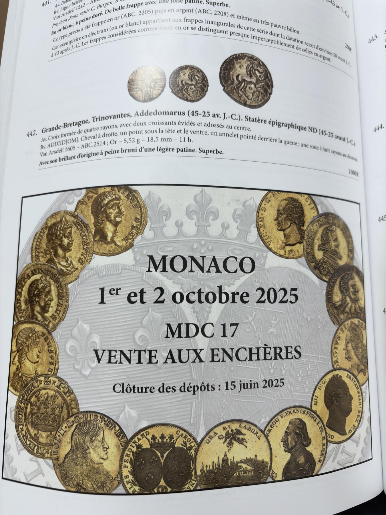 文馨钱币收藏第 283 场，【大雪鉴珍，寒英缀金】金银纪念币精品场，诚邀您的参与【长期接代拍品】 MDC精品拍卖目录 2025年新版 从古希腊到近现代 从币到章 不少精品难得一见 值得收入 全彩印大开本 重达 4-8 公斤以上，此书中拍不包邮，邮费自理，可指定快递（中通，极兔，顺丰）