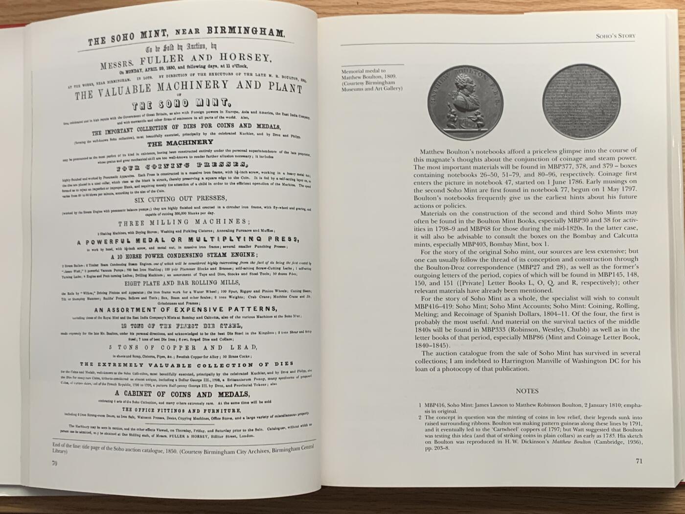 《竞宝斋》第444场 周日，周一，2场连拍 （全场包邮） SOHO造币厂-工业化铸币的起源，大16开精装版。工业革命代表性企业SOHO开创现代化铸币工业故事，资料详实，英系藏家必入。重约1.7公斤。