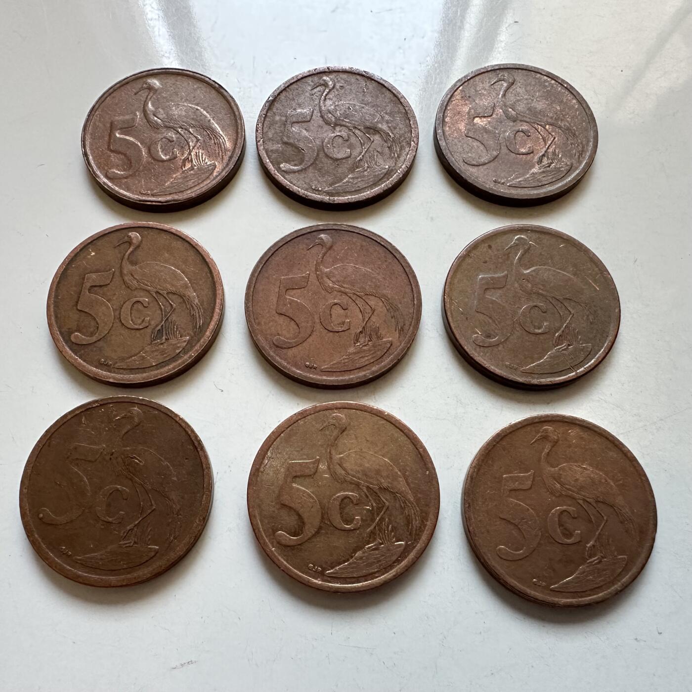 🌹外币初藏🌹🐯2025年第135场  每周二四六晚8️⃣点 接代拍 南非五分九枚 多种版本