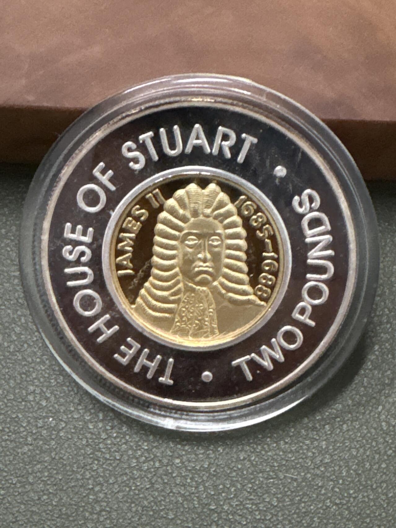 ❤️【币观天下】❤️ 第333期钱币拍卖- 2025.12.5周五晚上6点半场-长期征集拍品 格恩基子母币1685-1688年乔治1世