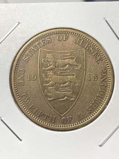 2025年第一百三十三场(总第一百五十九场）外国好品纸夹散币场(免佣金) - 少见好品–英属泽西岛🇯🇪1913年1/12先令(乔治五世第一版)