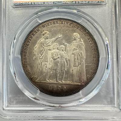 巴伐利亚1835年建立本笃会学校泰勒银币MS62 PCGS - 巴伐利亚1835年建立本笃会学校泰勒银币MS62 PCGS