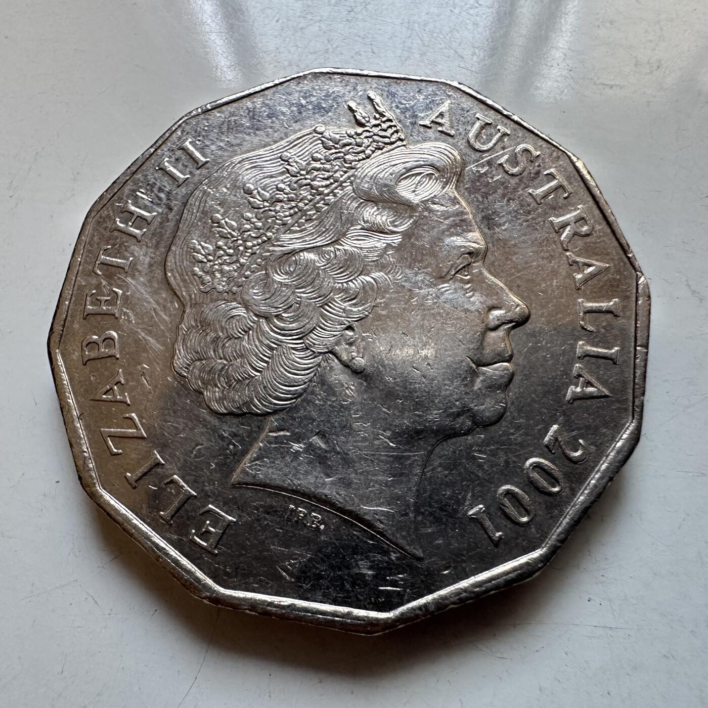 🌹外币初藏🌹🐯2025年第135场  每周二四六晚8️⃣点 接代拍 澳大利亚2001年联邦百年50分纪念币a