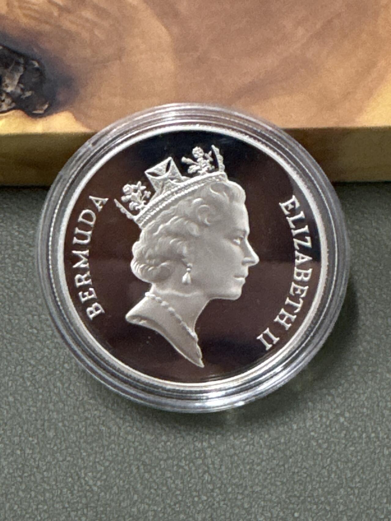 ❤️【币观天下】❤️ 第333期钱币拍卖- 2025.12.5周五晚上6点半场-长期征集拍品 百慕大1996年奥运马术🏇精制1盎司银币