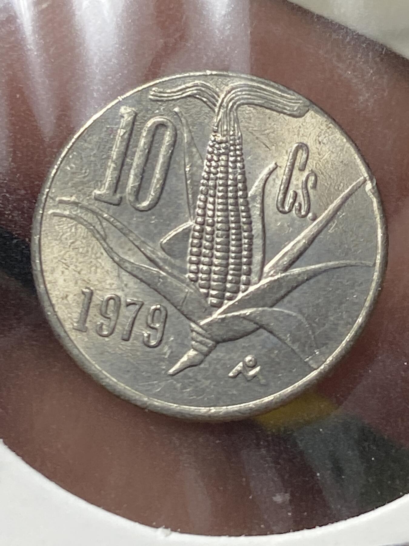 2025年第一百三十三场(总第一百五十九场）外国好品纸夹散币场(免佣金) 墨西哥🇲🇽1979年10分(尖茎宽字，5排玉米粒)