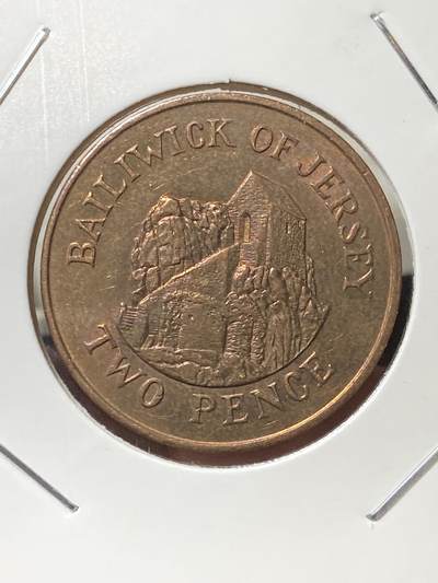 2025年第一百三十三场(总第一百五十九场）外国好品纸夹散币场(免佣金) - 英属泽西岛🇯🇪1984年2便士(伊丽莎白二世中年花冠，第三套第一版，青铜材质无磁版)