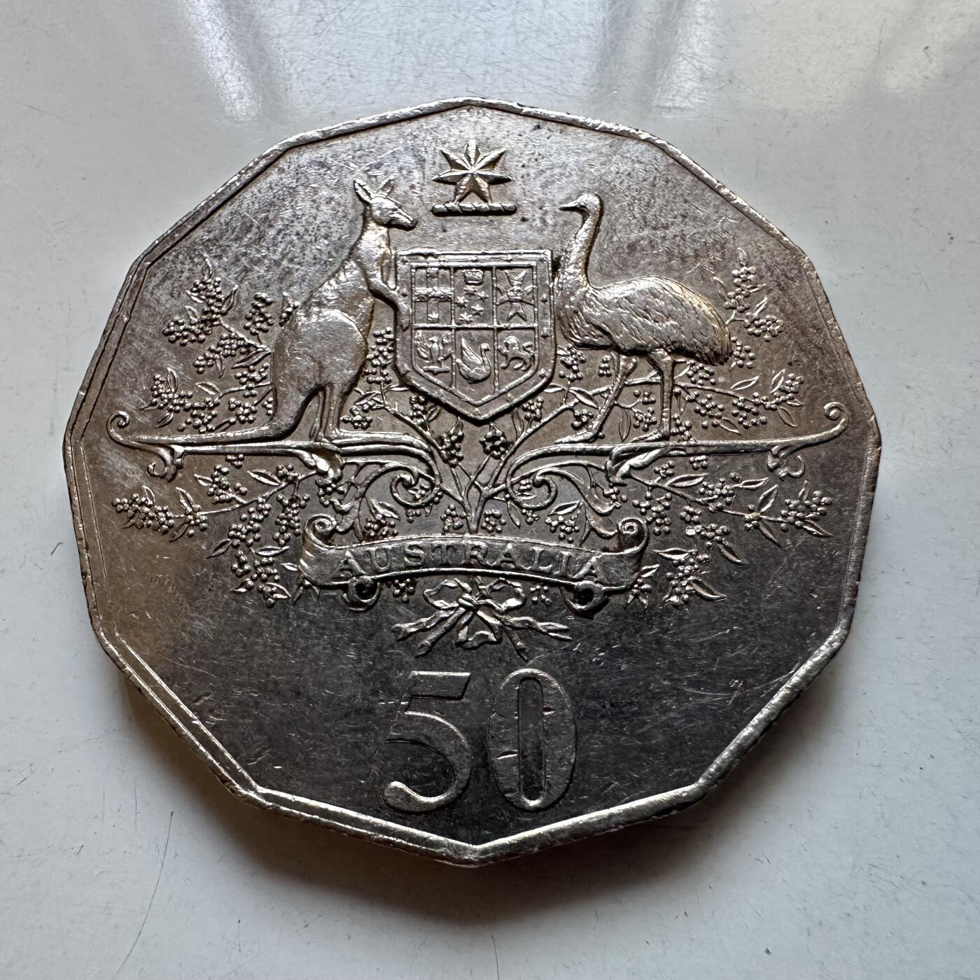 🌹外币初藏🌹🐯2025年第135场  每周二四六晚8️⃣点 接代拍 澳大利亚2001年联邦百年50分纪念币a