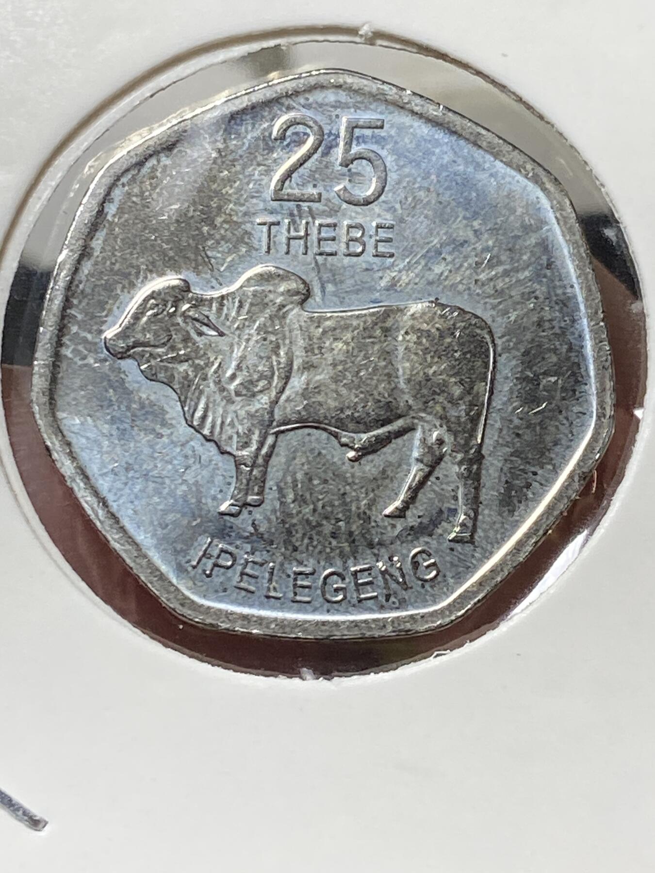 2025年第一百三十三场(总第一百五十九场）外国好品纸夹散币场(免佣金) 博茨瓦纳🇧🇼2013单年份25西比(第三套流通硬币)