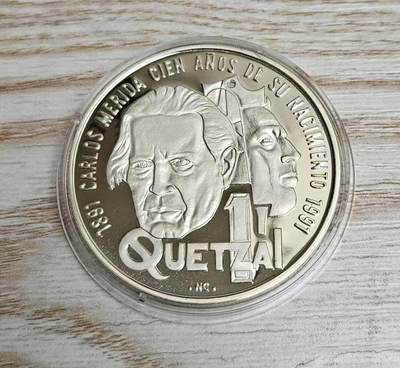 ❤️【币观天下】❤️ 第333期钱币拍卖- 2025.12.5周五晚上6点半场-长期征集拍品 - 危地马拉1992年历史人物27克银币unc