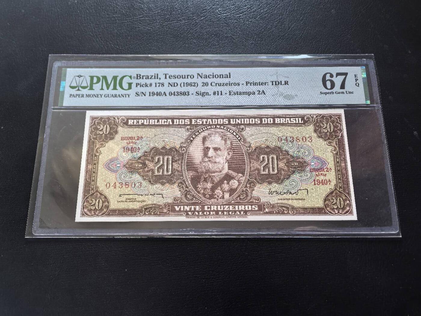 Triple S 第68期 1962巴西20克鲁塞罗，精美
