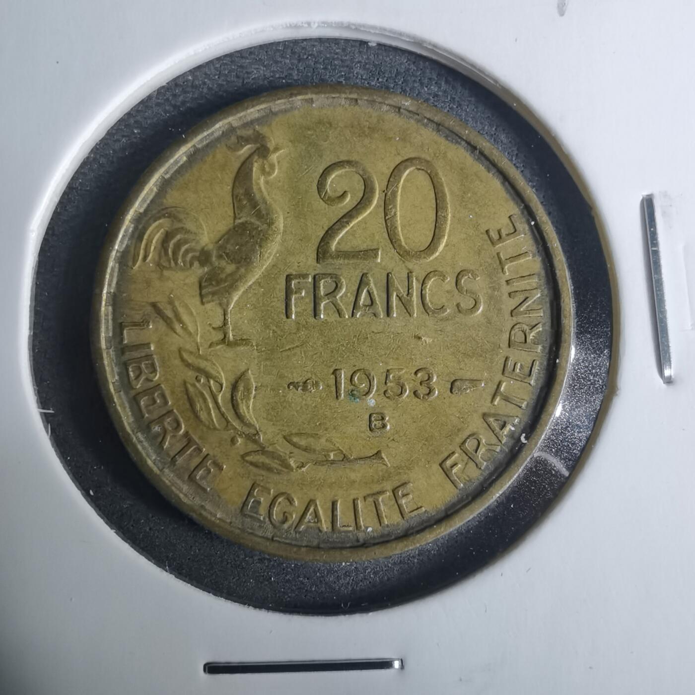 沼泽如烟--第919场 法国1953年20法郎