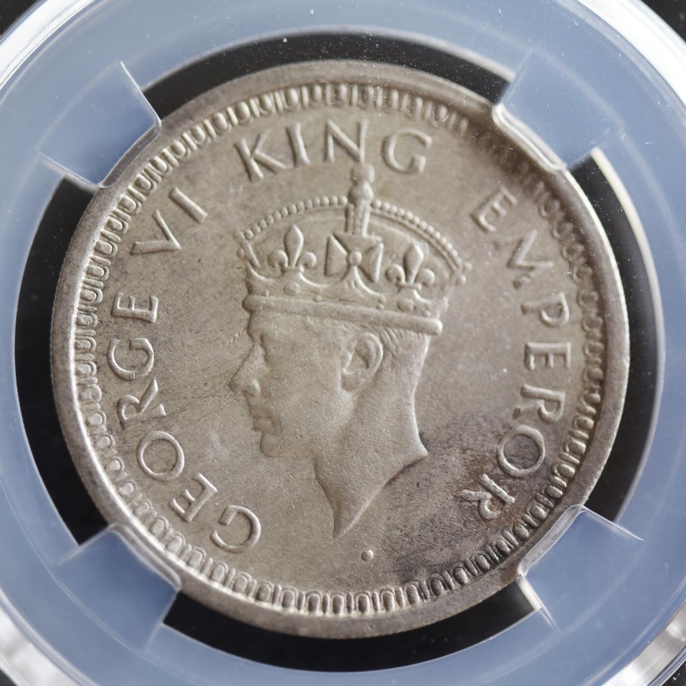 【良泉】【2025年最后一场】12月18日晚19.30点开拍！188组【直播场】西方古代钱币、丝路杂项、印章！  【藏家出品B】1945年，英属印度，乔治六世1卢比，银币