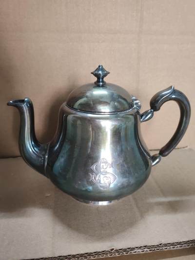 韵星假日拍卖第三十一期 -- Rimey Holidays Auction 31 - 帝德-魏玛德国包银银壶镀银保存完整 整体无损 包浆好看 底部带有清晰银标镀银表和序列号