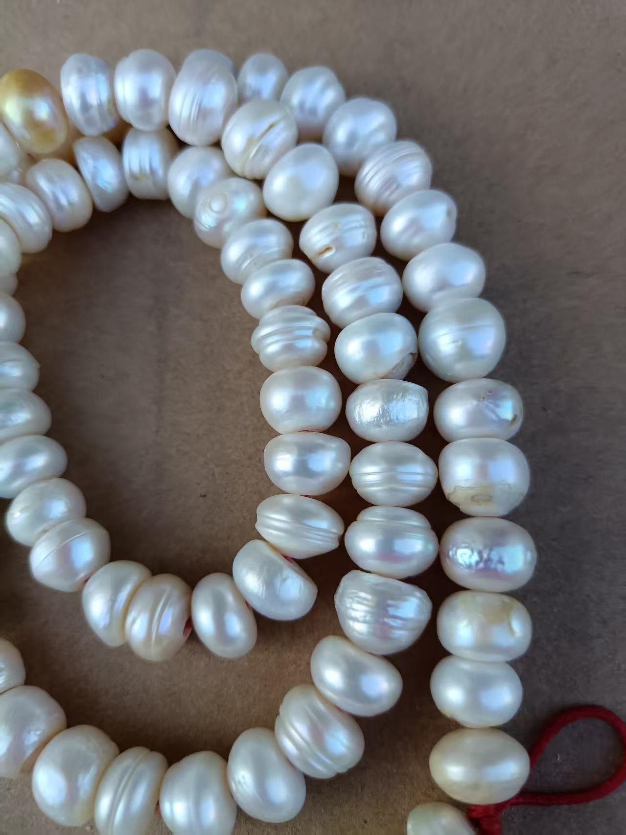 卡9.5~10的老珍珠项链