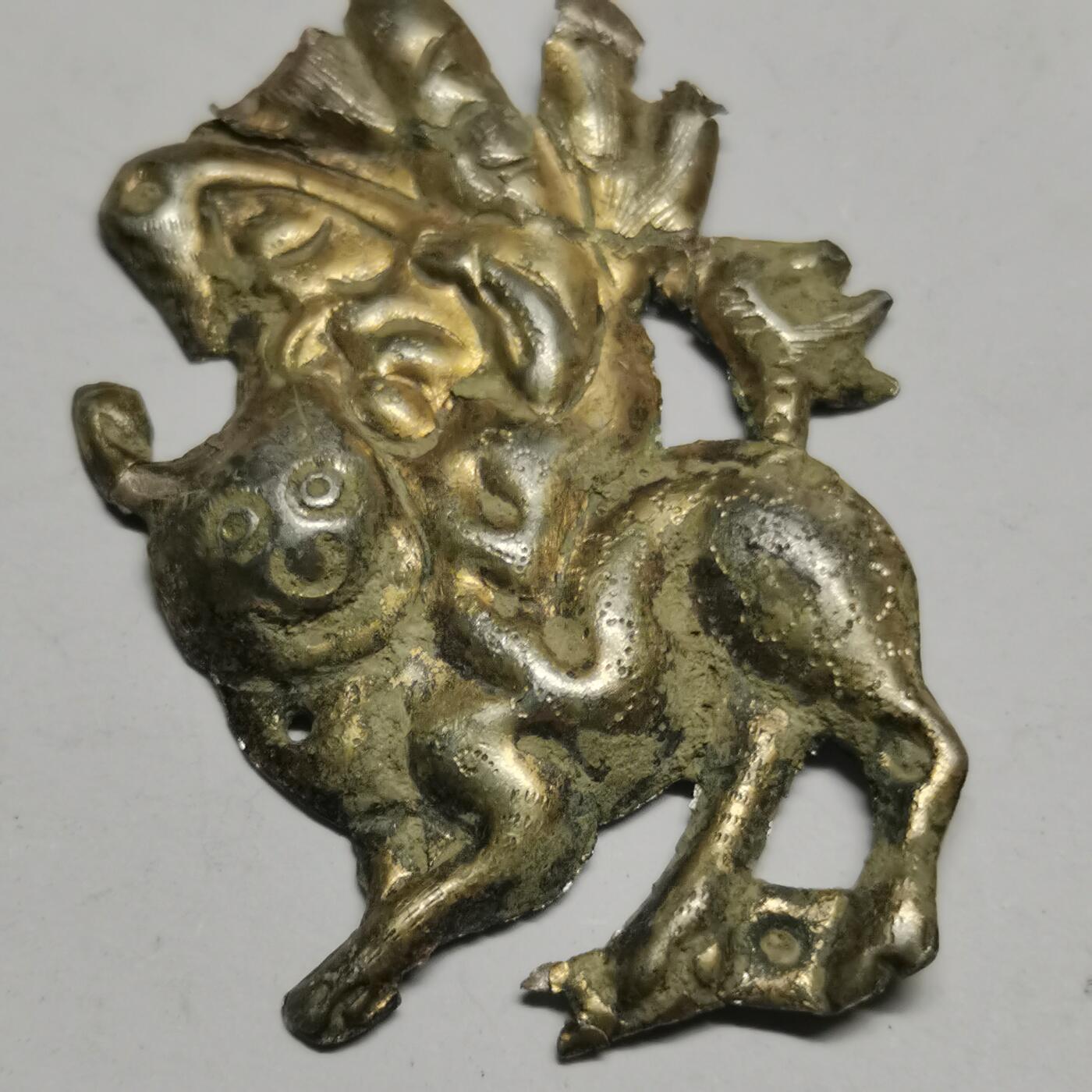 杂件专场85期 清代老银吉兽