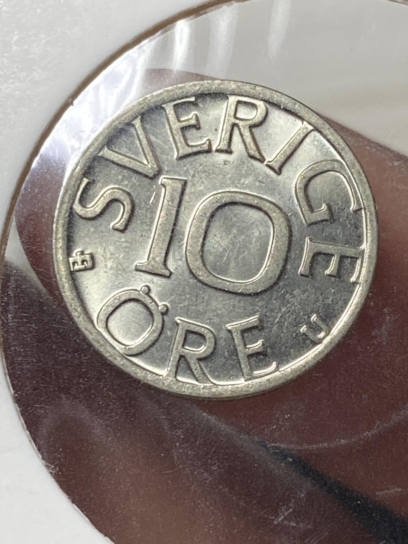 2025年第一百三十三场(总第一百五十九场）外国好品纸夹散币场(免佣金) 原光好品–瑞典🇸🇪1977年10欧尔(卡尔十六世古斯塔夫第一版，U标)