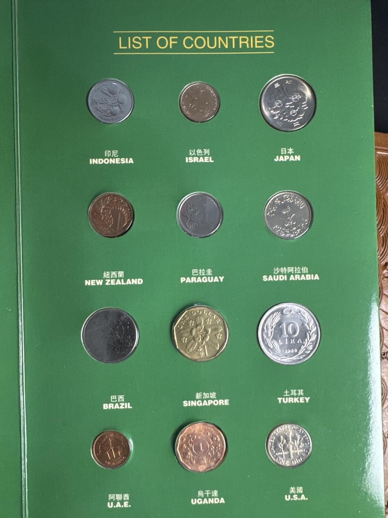 ❤️【币观天下】❤️ 第333期钱币拍卖- 2025.12.5周五晚上6点半场-长期征集拍品 中国第四届花卉博览会世界24个国家和地区发行的25枚植物花卉图案硬币收藏紀念册