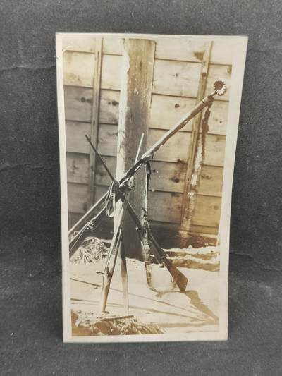 0元起拍勋章 第315期 咸鱼国勋章拍卖专场 12月3日（周三）下午6：00开始 - 原品当时拍摄 日本大正时期 骑兵38式步兵铳与联队旗照片