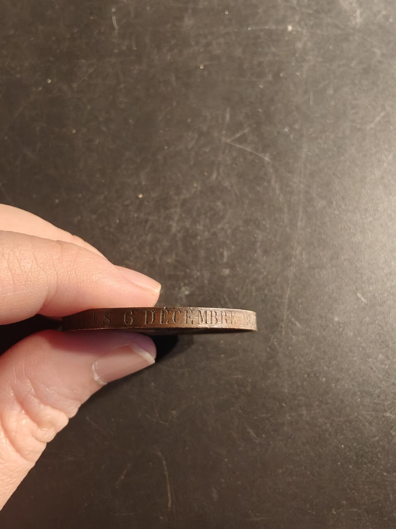 老王徽章第167期 法国复辟时期王太子波尔多公爵亨利·德·法兰西大铜章    直径36mm.    重量21g