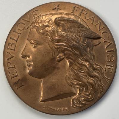 掌中浮雕-藏着的欧洲第044场 - 1892年法国农业竞赛铜章，51mm，60g，带原盒