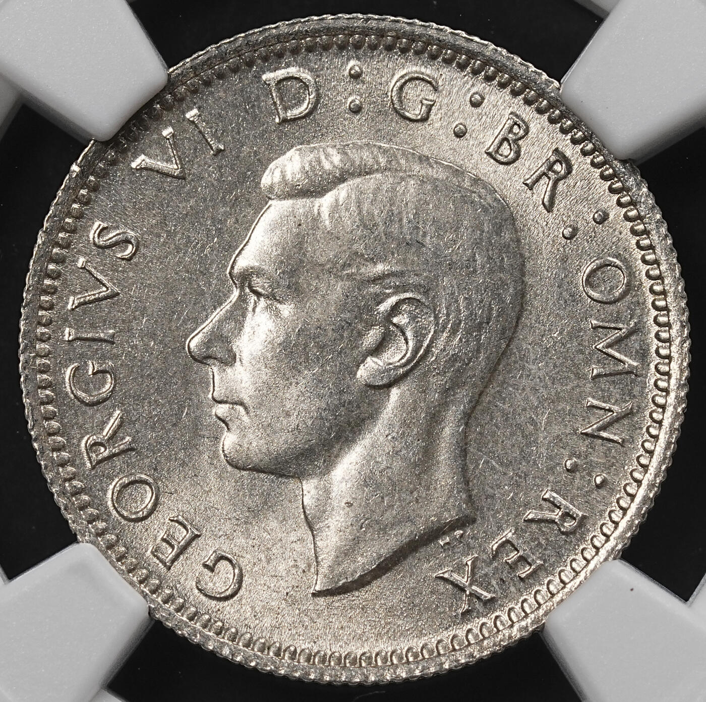 修遠堂世界钱币第九十六期 NGC MS65 1946年英国6便士银币