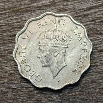 【铜匠收藏】★第135场★散币场，不寄存！！无佣金，30包邮。不满30元，支付5元运费。《接受代拍 代送NGC评级》 - 英属印度 1940年 乔治六世 1安娜 多边形铜币