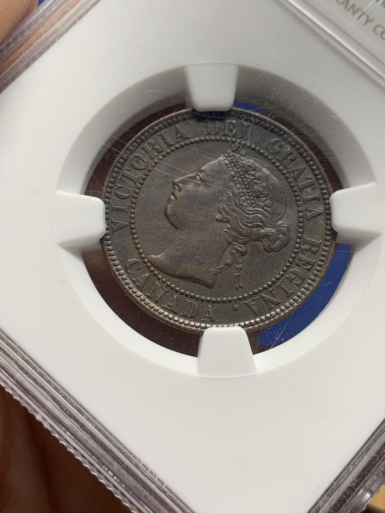 《竞宝斋》第444场 周日，周一，2场连拍 （全场包邮） NGC AUD 加拿大1899/9维多利亚女王1分