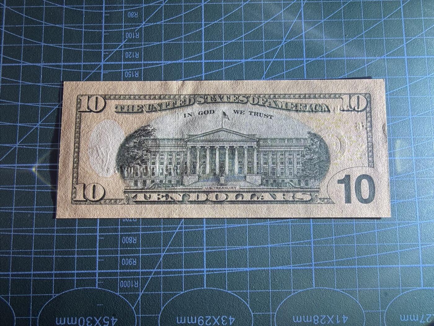 【炜奕收藏】，第五十二期 2017年美国10美元，UNC品相，补号