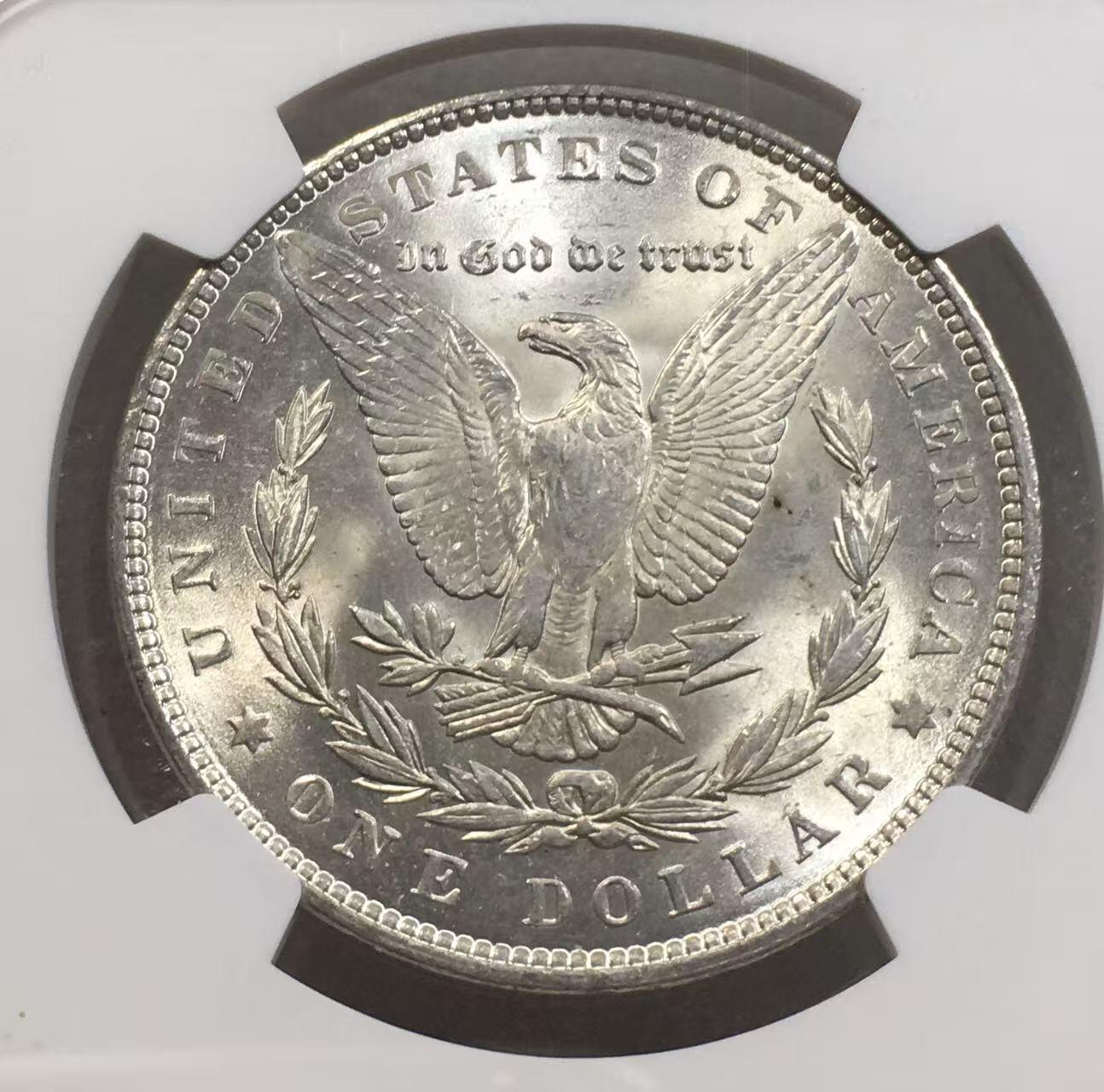 世界钱币专场拍卖 每周二开拍 NGC MS63分1889年美国摩根女神一美元银币