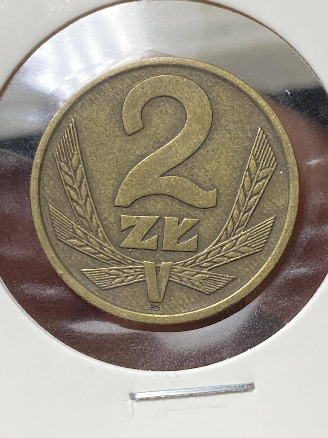 2025年第一百三十三场(总第一百五十九场）外国好品纸夹散币场(免佣金) 少见好品–波兰🇵🇱1976年2兹罗提(第三套第二版，大翅鹰徽早期年份，列宁格勒厂造)