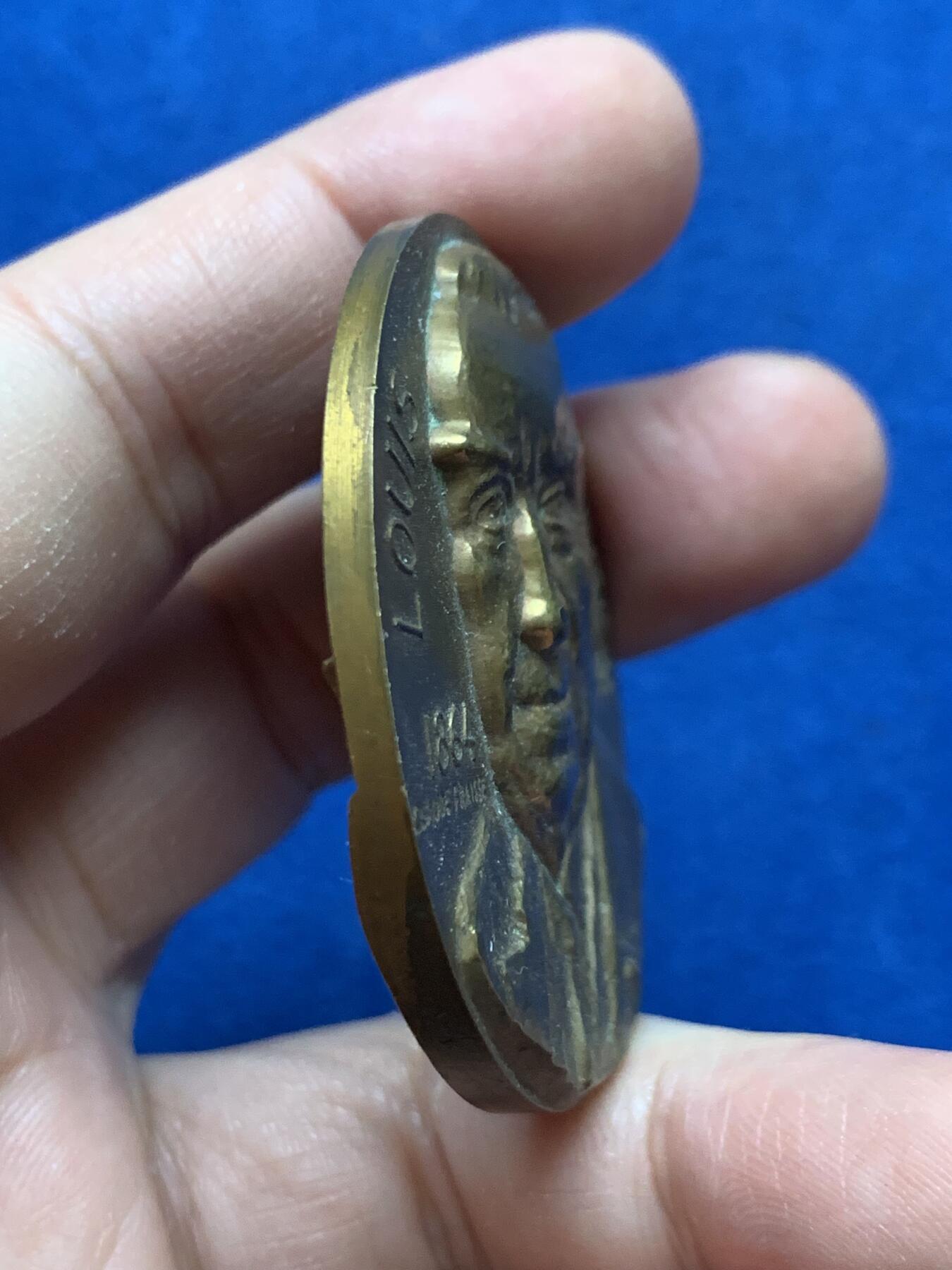 《竞宝斋》第444场 周日，周一，2场连拍 （全场包邮） 法国海事航运铜章 高浮雕 直径49.1mm 重量70.4g