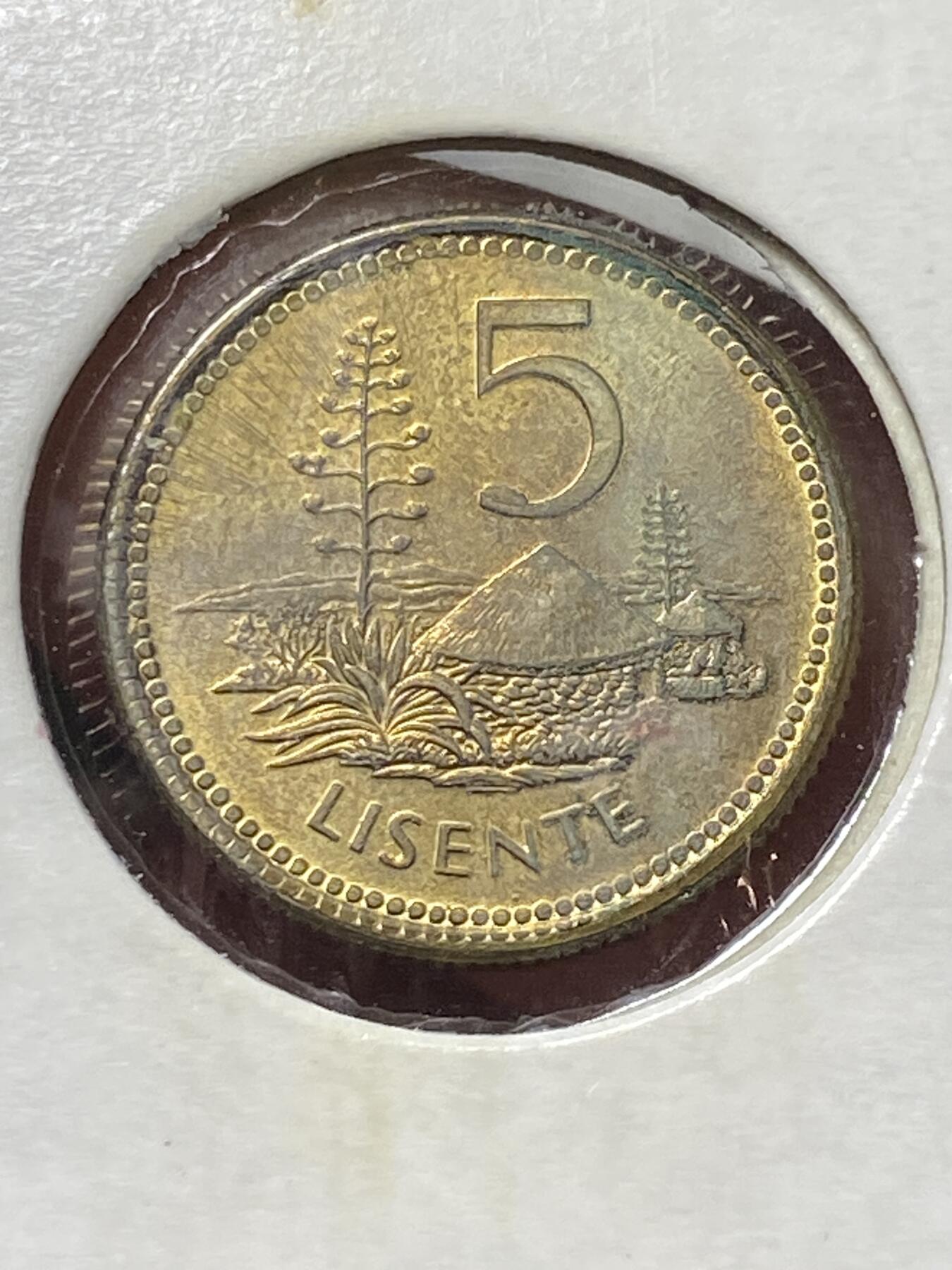 2025年第一百三十三场(总第一百五十九场）外国好品纸夹散币场(免佣金) 莱索托🇱🇸1998年5分(第三套首发年)