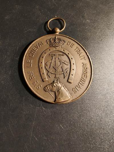 老王徽章第167期 - 比利时皇家阿登马协会奖章      直径50mm.    重量52.9g