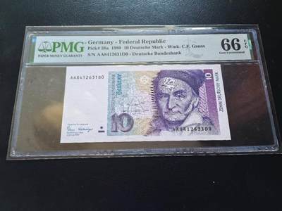 Triple S 第68期 - 1989德国10马克，AA，高斯