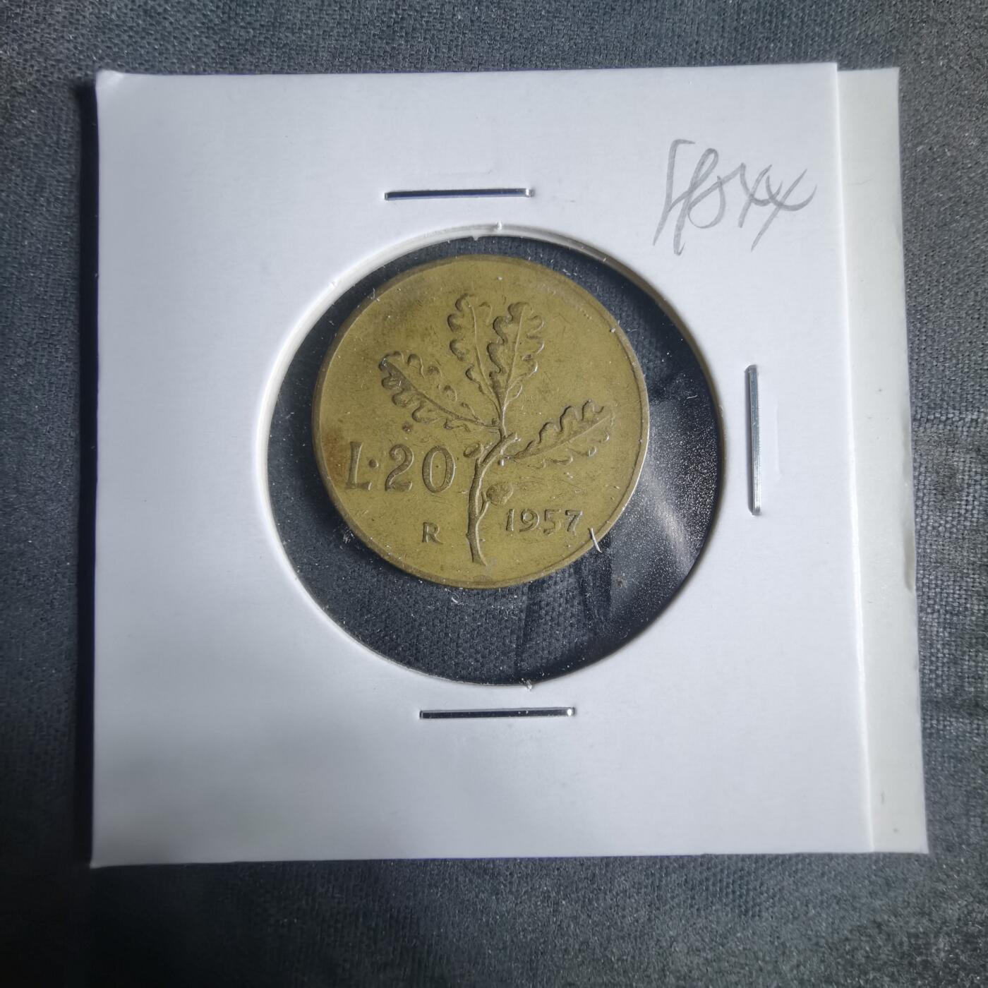 沼泽如烟--第919场 意大利1957年20里拉